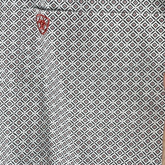 Ariat Button Down White Shirt Men's Medium Tan Joules Beckett Star Pattern LS - Picture 5 of 9